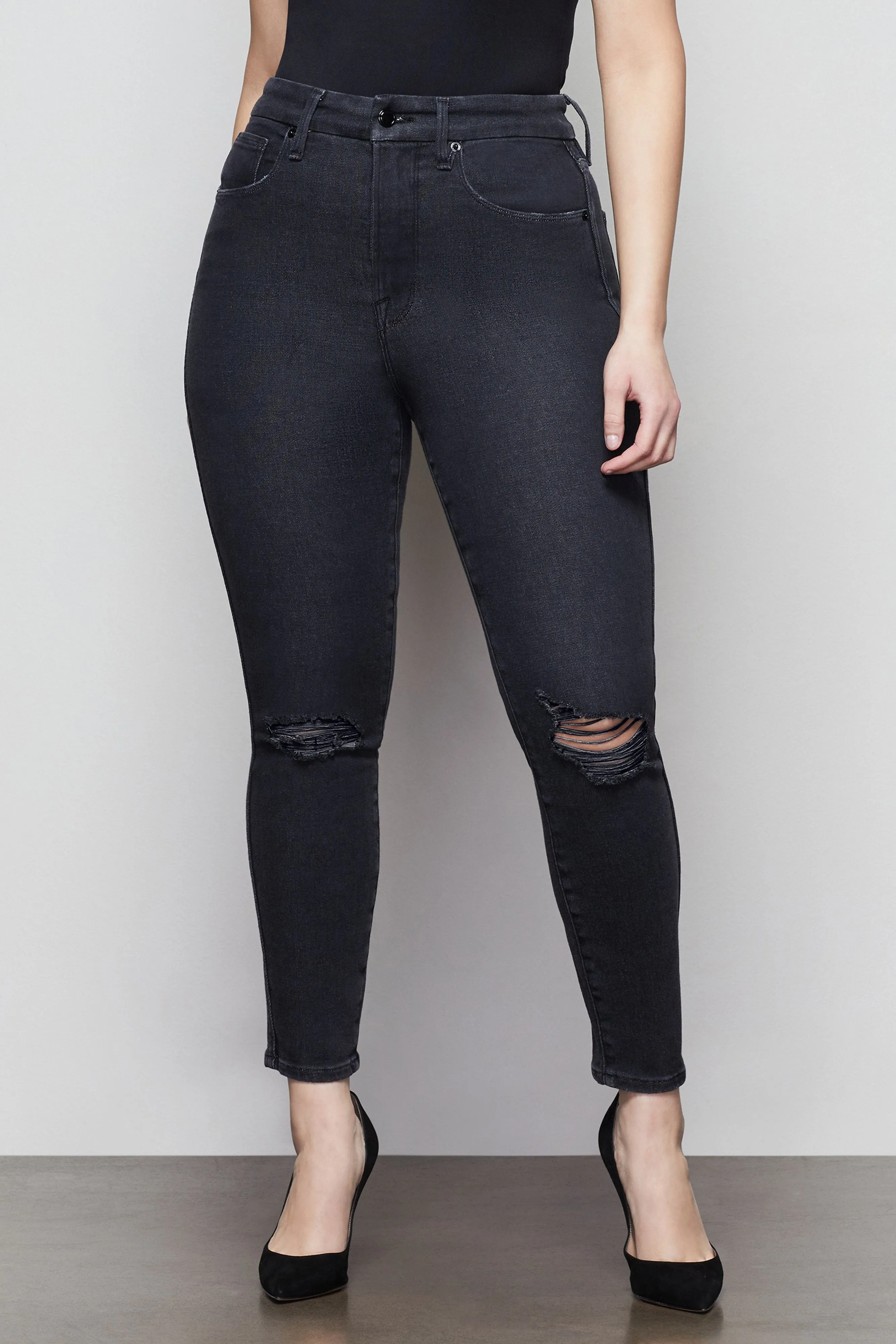GOOD CURVE SKINNY CROP | BLACK090