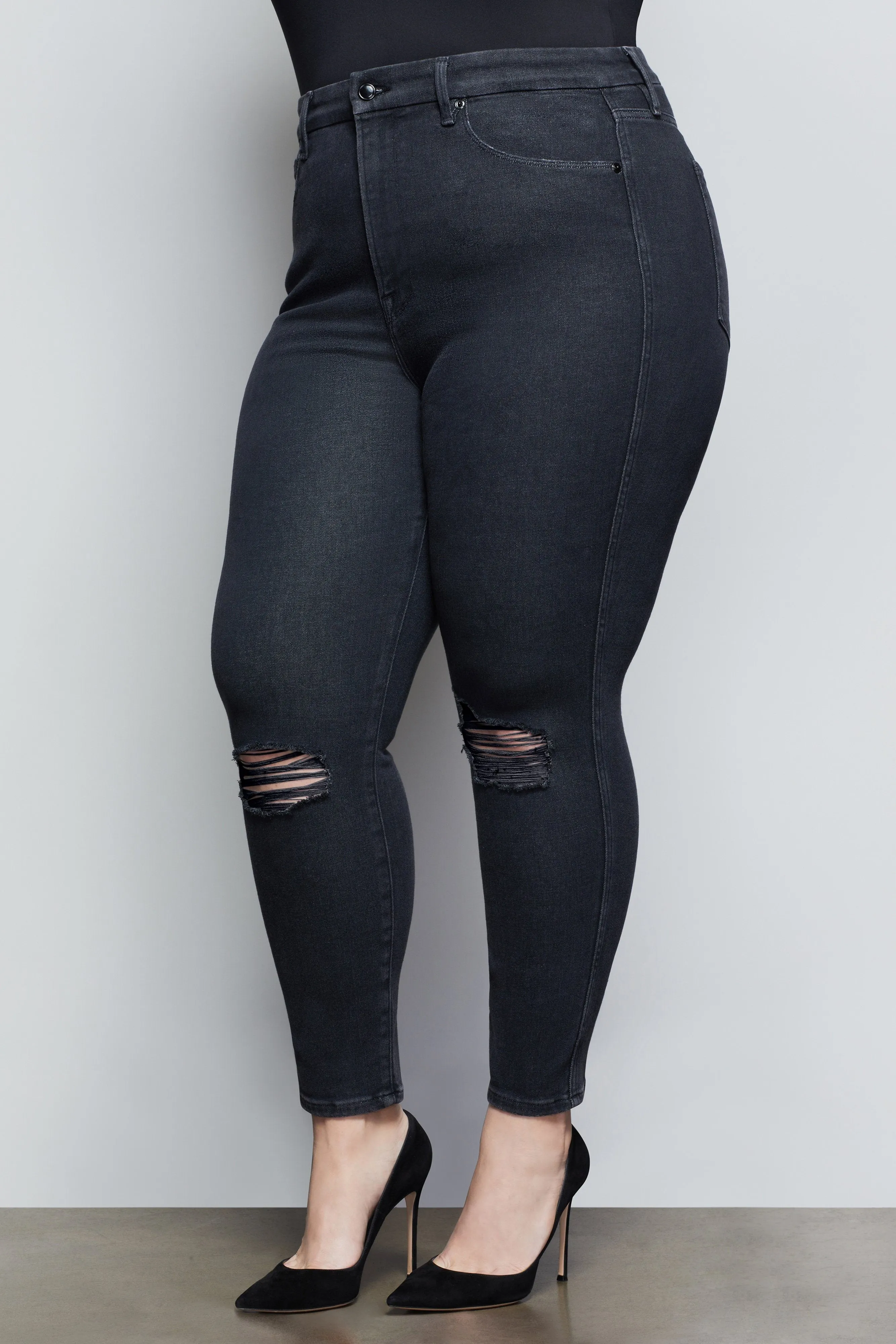 GOOD CURVE SKINNY CROP | BLACK090