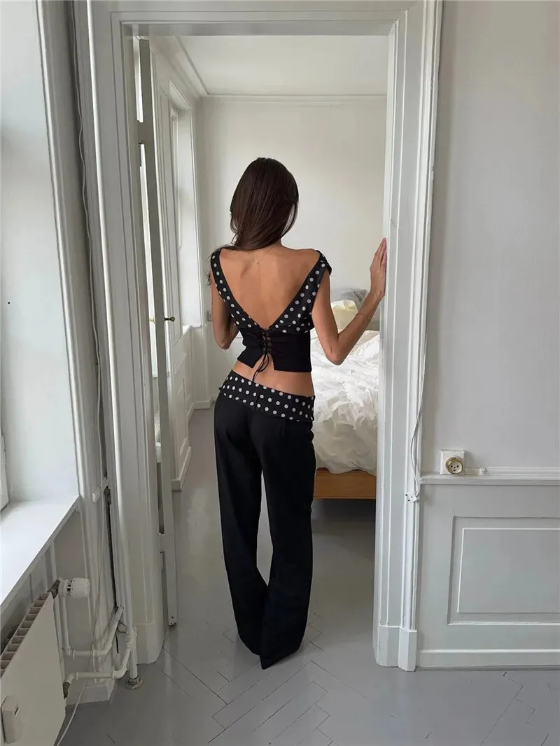 Off Shoulder Polka Dot Top