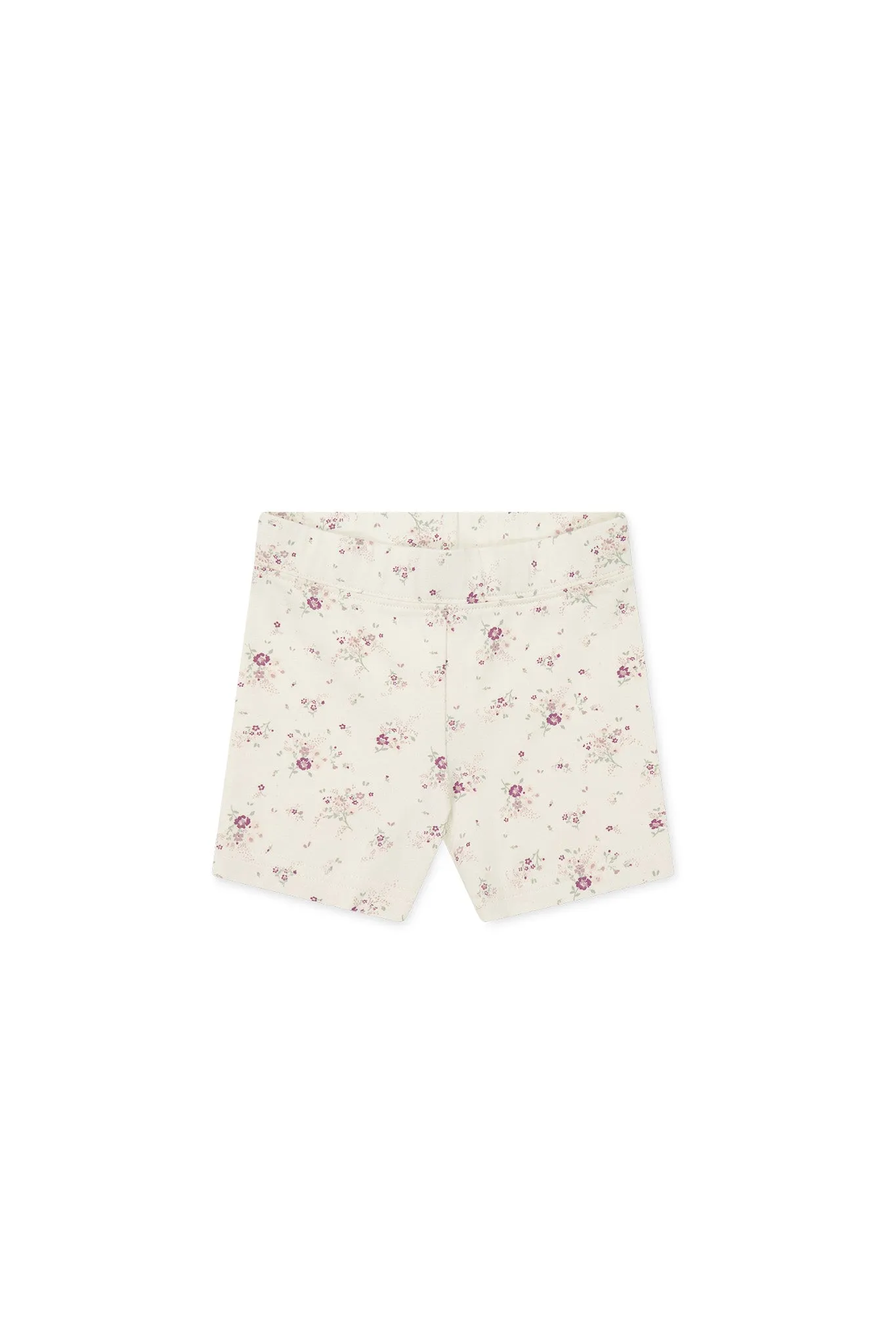 Organic Cotton Everyday Bike Short - Sweet William Floral Natural