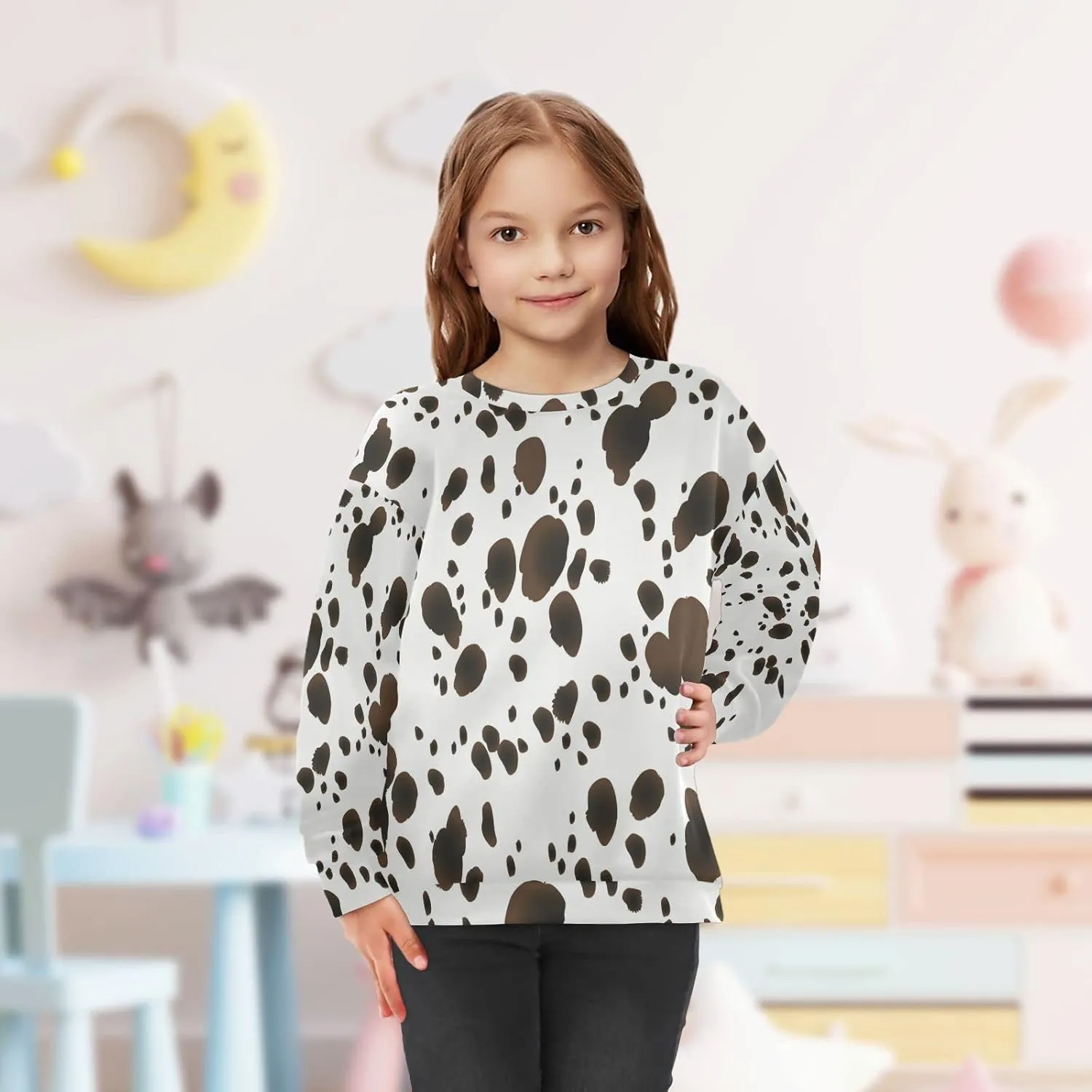 Plaaee Kids Crewneck Long Sleeve Fleece Sweatshirt Pullover Top for Boys or Girls Monster Trucks Car Prints 4T